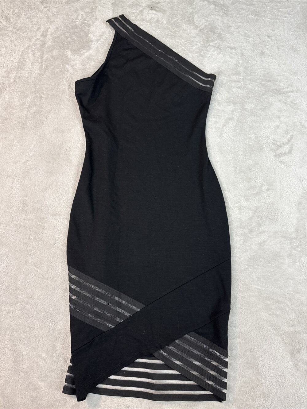Vintage 90s Y2K Charlotte Russe Indie Sleaze Dress Whimsygoth Black M EUC
